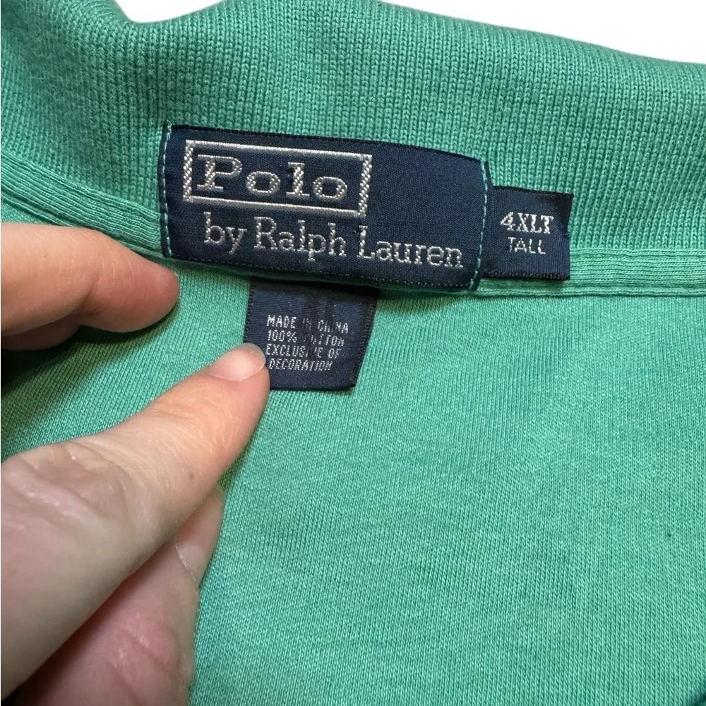✨ Polo Ralph Lauren 4XLT Green Big Pony‎ Short Sleeve Polo Shirt ✨